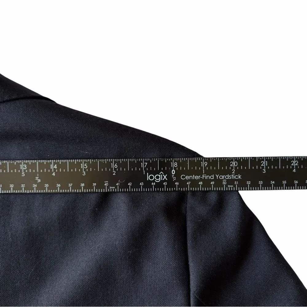 SuitSupply Havana Jetted Unlined Wool 4Ply Blazer 44S Black Rogna Quiet Luxury